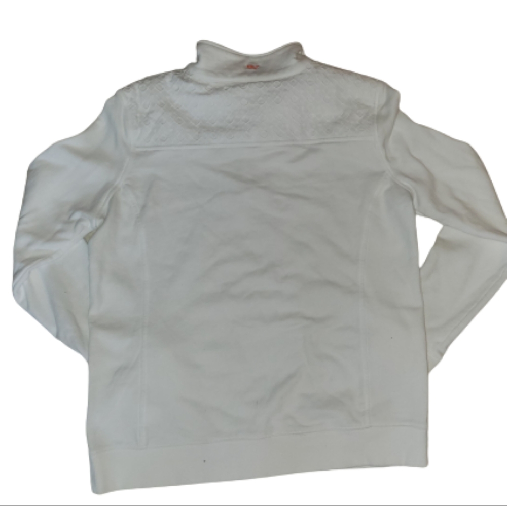Vineyard Vines Eyelet Shep Shirt 1/4 Zip White Size Medium New Without Tags $125 - Picture 5 of 8